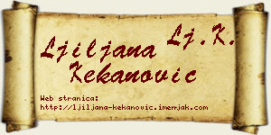 Ljiljana Kekanović vizit kartica